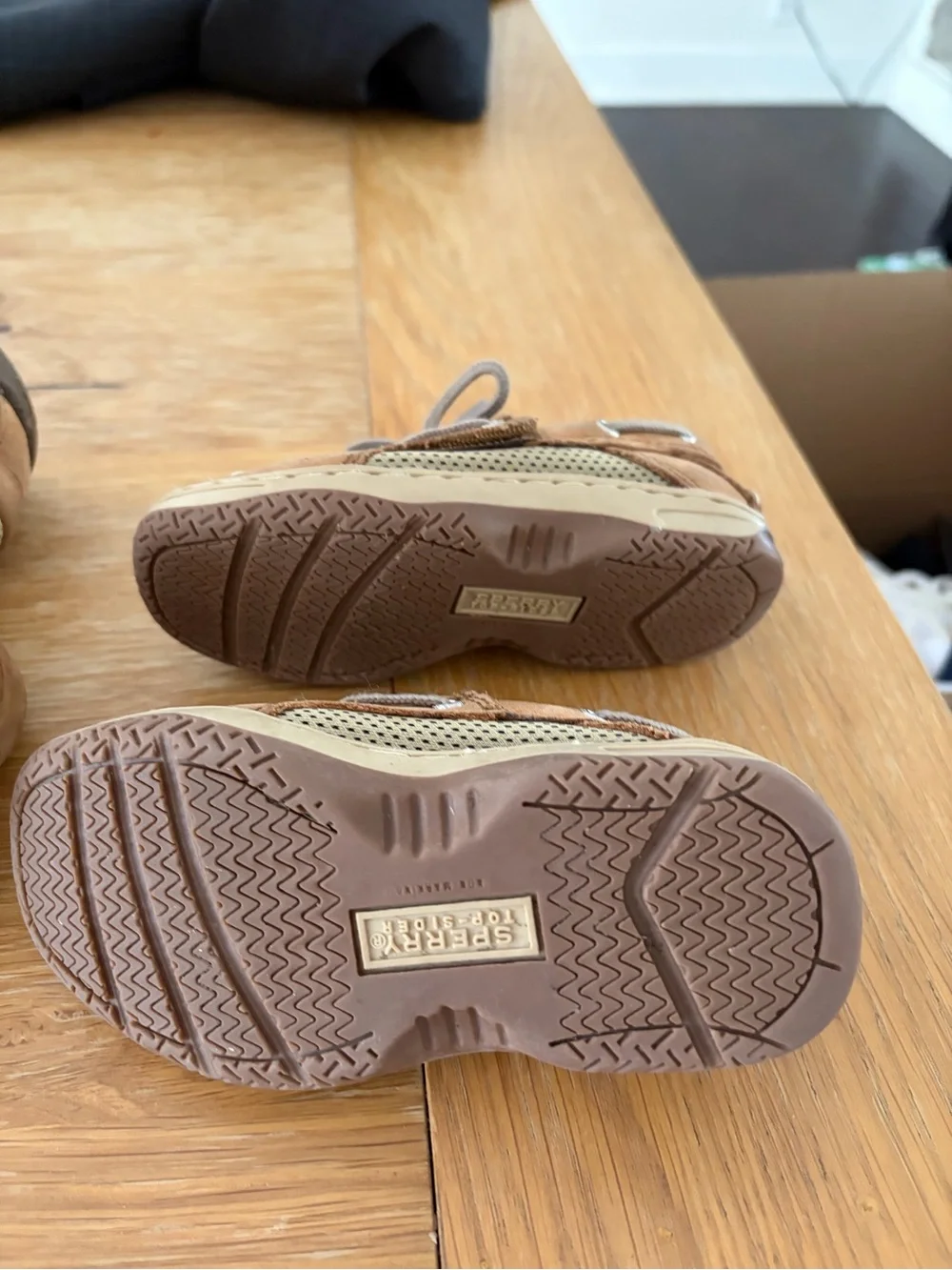 Kids Tan Sperry Boat Shoes - Comfortable Lace-Up Casual
